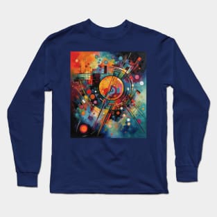 Colorful Galaxy Geometric Abstract Painting Long Sleeve T-Shirt